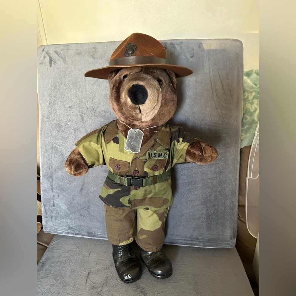 Vintage‎ USMC bear wearing uniform